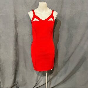 Charlotte Russe Red Cutout Mini Dress
